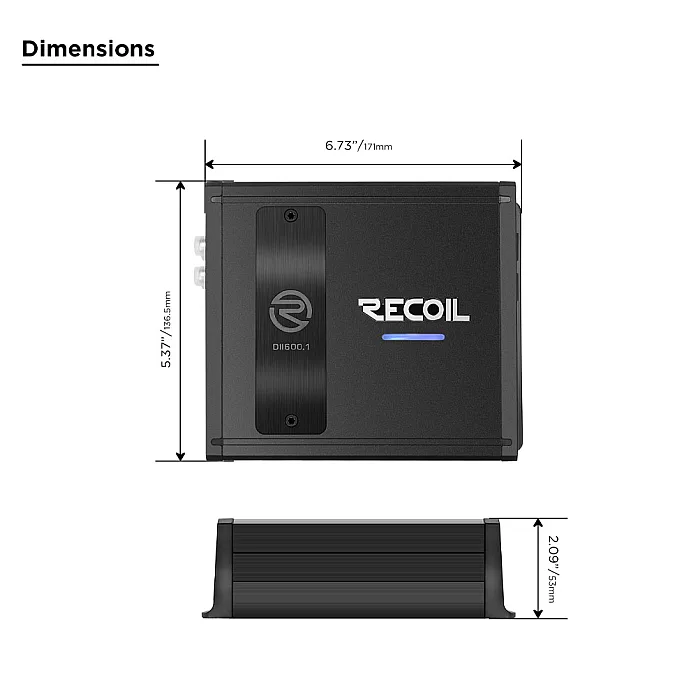 Recoil DII600.1 DII Series MonoBlock Amplifier 