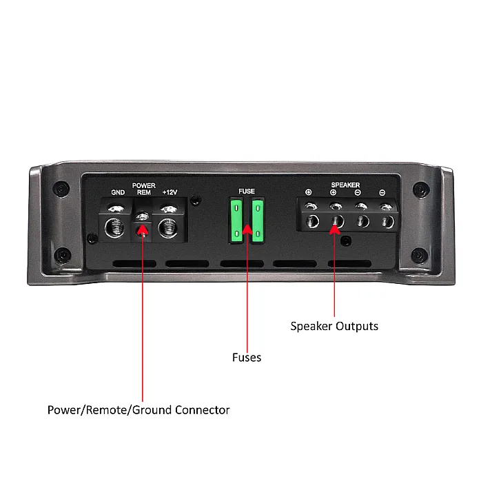 Recoil RED600.1 Class D Monoblock Subwoofer Amplifier 1320W With Remote Bass Knob