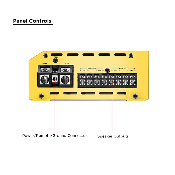 Recoil RL680.4 Full Range Class D 4 Channel Amplifier 680W