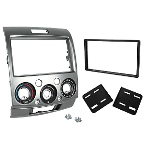 Connects2 CT23FD14 - Mazda BT-50 (2007-2012) Double Din Stereo Fascia Fitting Panel Silver