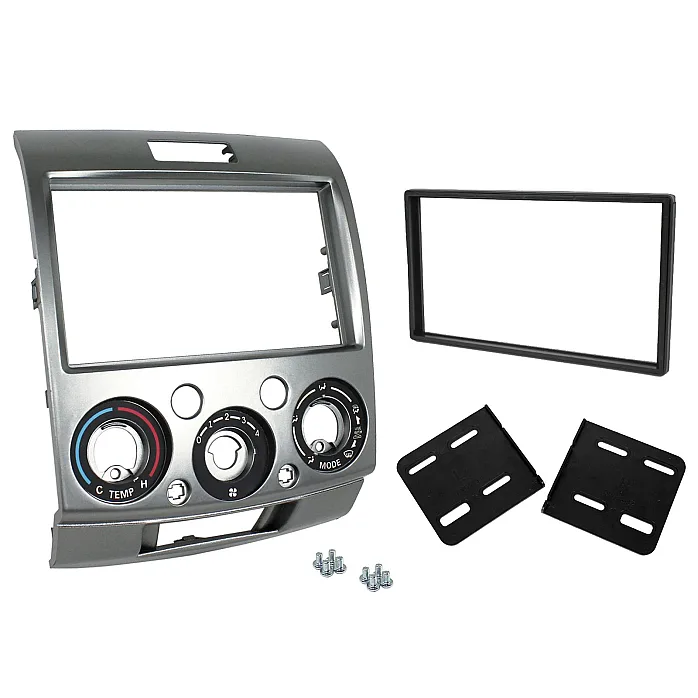 Connects2 CT23FD14 - Mazda BT-50 (2007-2012) Double Din Stereo Fascia Fitting Panel Silver