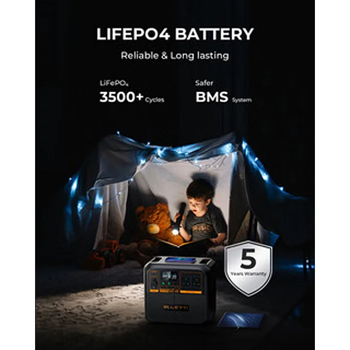 Bluetti AC180P Portable Power Station With Foldable 220W Solar Panel and & PV 5M Extension Cable