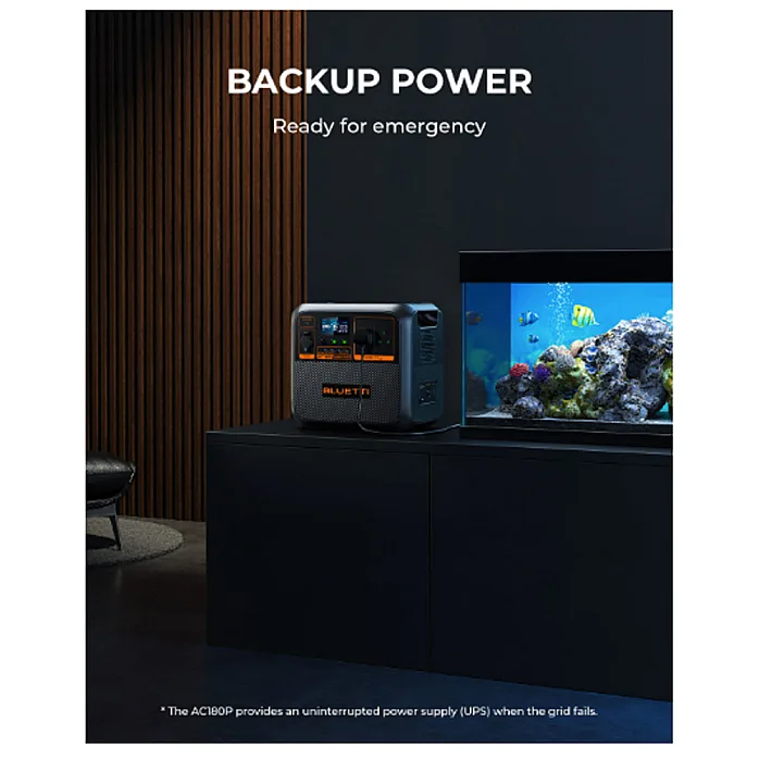 Bluetti AC180P Portable Power Station With Foldable 220W Solar Panel and & PV 5M Extension Cable
