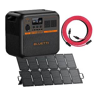 Bluetti AC180P Portable Power Station With Foldable 220W Solar Panel and & PV 5M Extension Cable