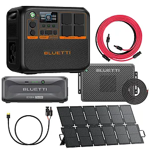 AC200PL Power Station With Expansion Battery / Charger 2 + Wiring / 220W Solar Panel / MC4 to XT60 & 5M Extension Cable