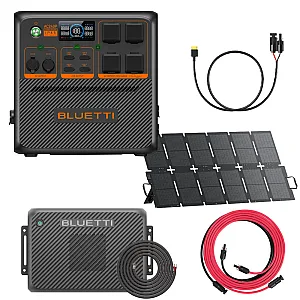 Bluetti AC240P Power Station With Charger 2 + Wiring / 220W Solar Panel / MC4 to XT60 & 5M Extension Cable