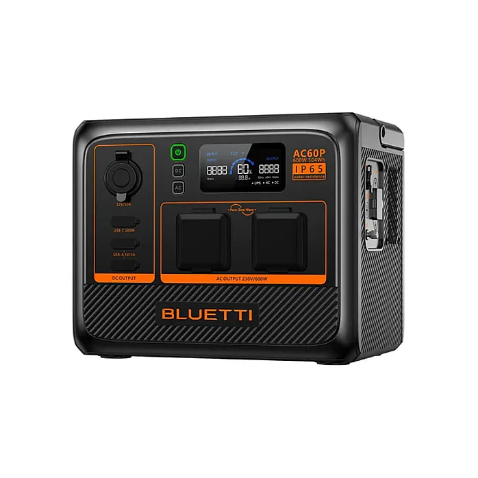 BLUETTI AC60P PREMIUM Portable Battery Power Station With B80P IP65 Expansion Battery