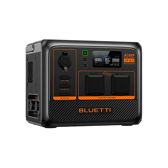 BLUETTI AC60P PREMIUM Portable Battery Power Station With B80P IP65 Expansion Battery