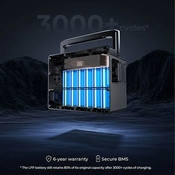 BLUETTI AC60P PREMIUM Portable Battery Power Station With B80P IP65 Expansion Battery