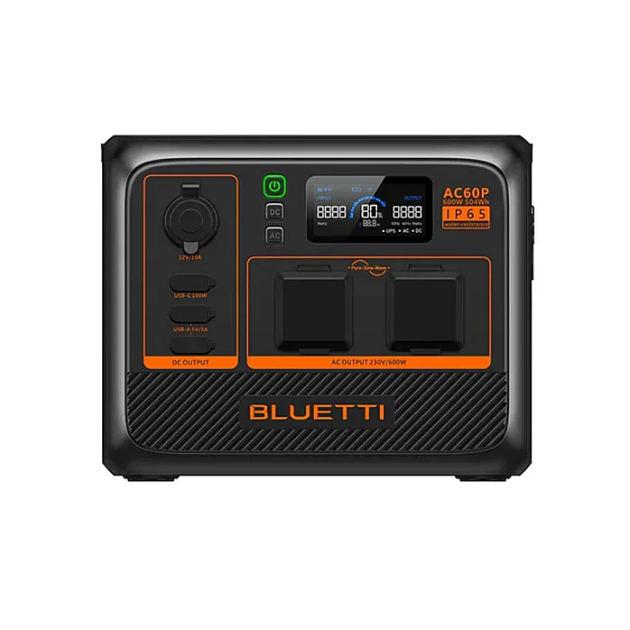 BLUETTI AC60P PREMIUM Portable Battery Power Station  504Wh, 600w