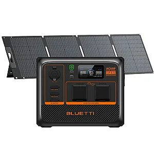 BLUETTI AC60P PREMIUM Portable Battery Power Station With 120W Monocrystalline Solar Panel