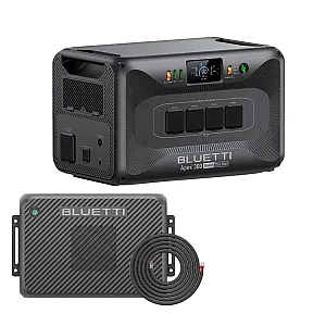Bluetti Apex 300 Portable Power Station With Fast Charger 2 and Wiring Kit