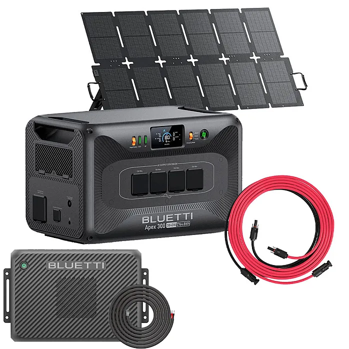 Bluetti Apex 300 Portable Power Station + Off Grid Bundle 1