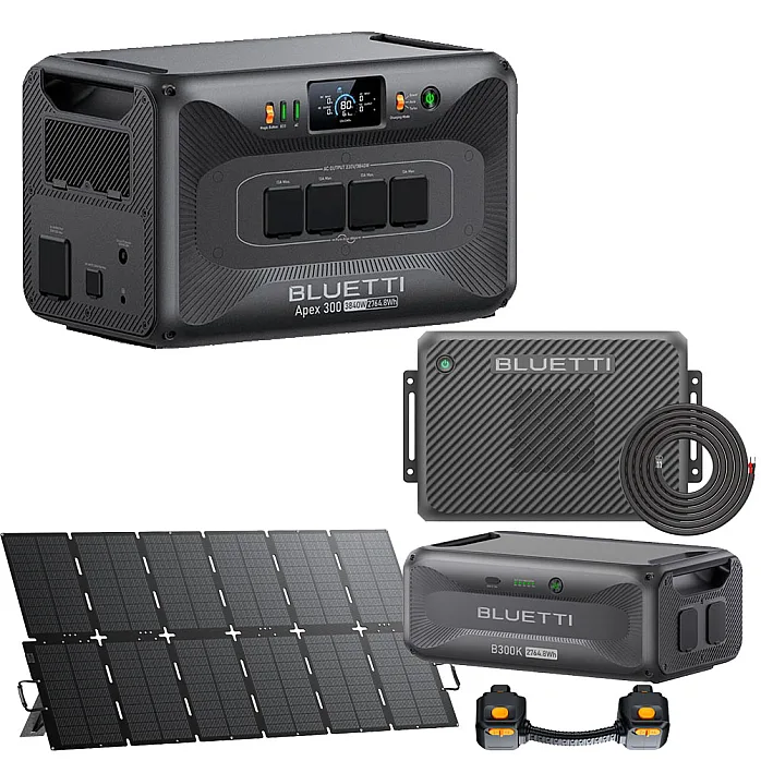 Bluetti Apex 300 Portable Power Station + Off Grid Bundle 3