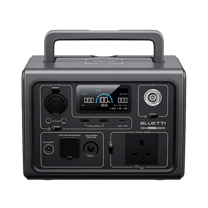 Bluetti EB3A 8 Outlets, App Control Portable Power Station 600W / 268Wh