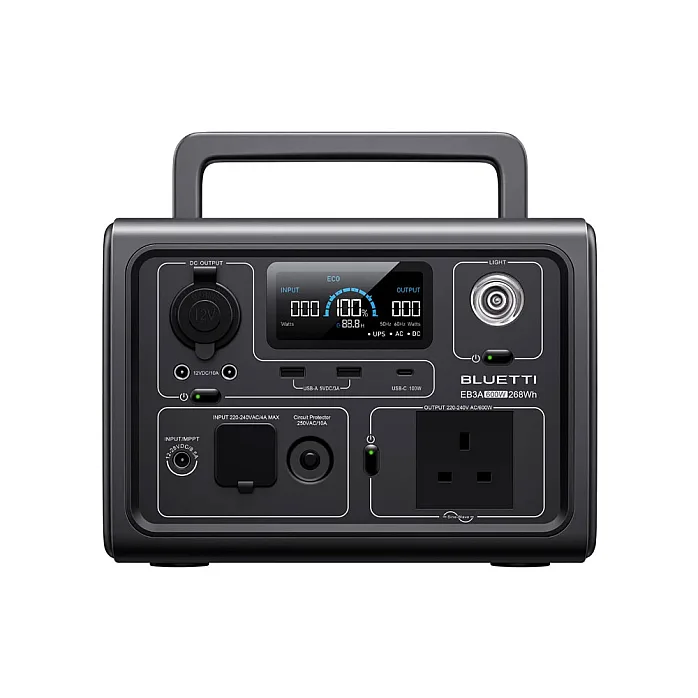 Bluetti EB3A 8 Outlets, App Control Portable Power Station 600W / 268Wh