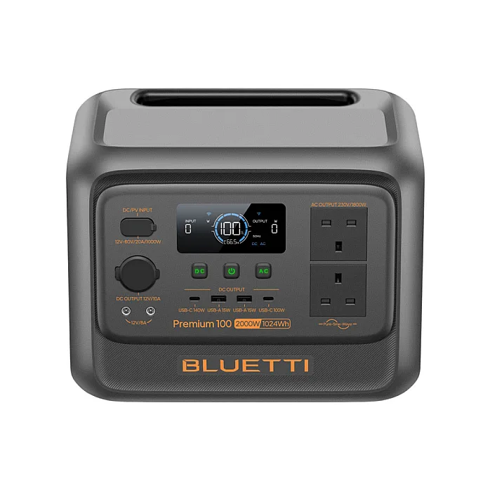 BLUETTI PREMIUM 100 V2 AC/DC Portable Battery Power Station 1800W / 1024Wh