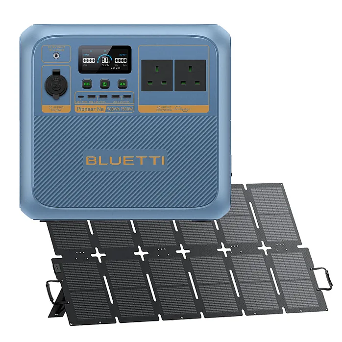BLUETTI Pioneer Na Portable (Sodium-ion) Power Station With 220W Foldable TOPCon Cell Solar Panel 
