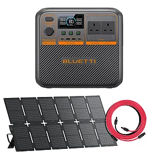 Bluetti PREMIUM 200 v2 Power Station With 220W Solar Panel & MC4 PV 5M Extension Cable