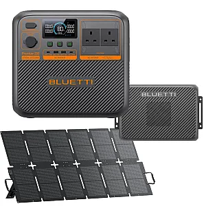 BLUETTI PREMIUM 200 v2 Portable Battery Power Station With 220W Solar Panel & Alternator Charger