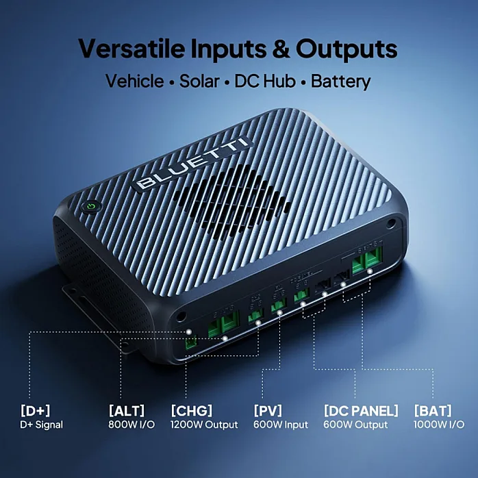BLUETTI Charger 2 - 1200W Alternator & Solar Dual DC Charger (No Wiring Kit Included)