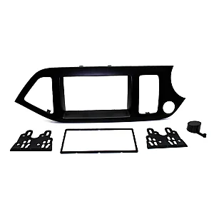 Connects2 CT23KI30 - Kia Picanto 2011-2017 Black Double Din Stereo Fascia Panel