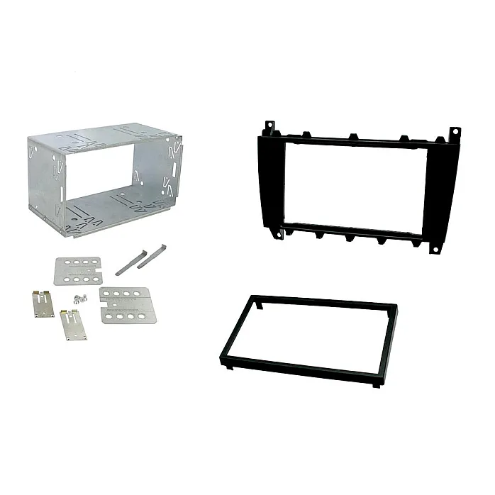Connects2 CT23MB03 - Mercedes C-Class 2004-2007 Double Din Fascia Plates Black
