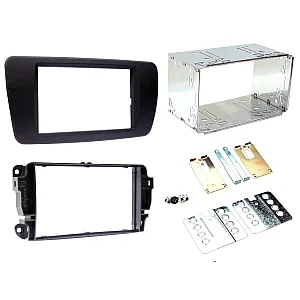 Connects2 CT23ST05 - Seat Ibiza 2008-2014 Azabache Black/Light Black Double Din Fascia Plate Kit