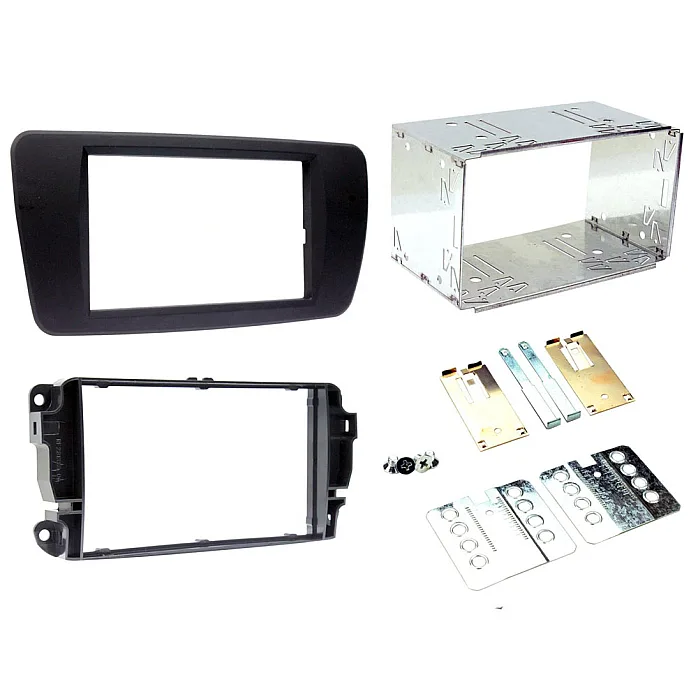 CTKST01 Seat Ibiza 2008-2014 (Azabache Black) Double Din Car Stereo Fitting Kit Fascia, Steering Control