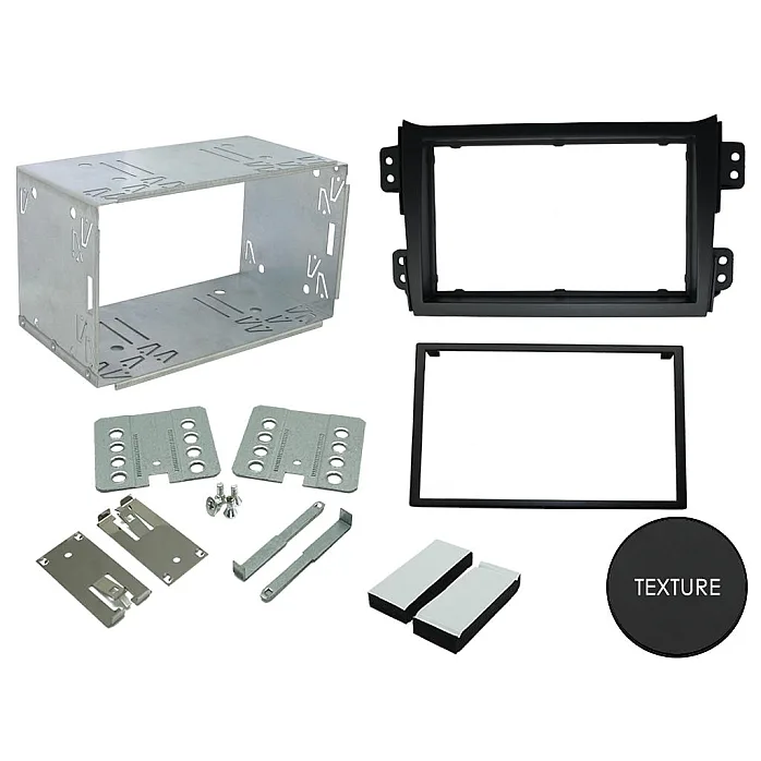 Connects2 CT23SZ03 - Suzuki Splash, Ritz Black Double Din Fascia Plates