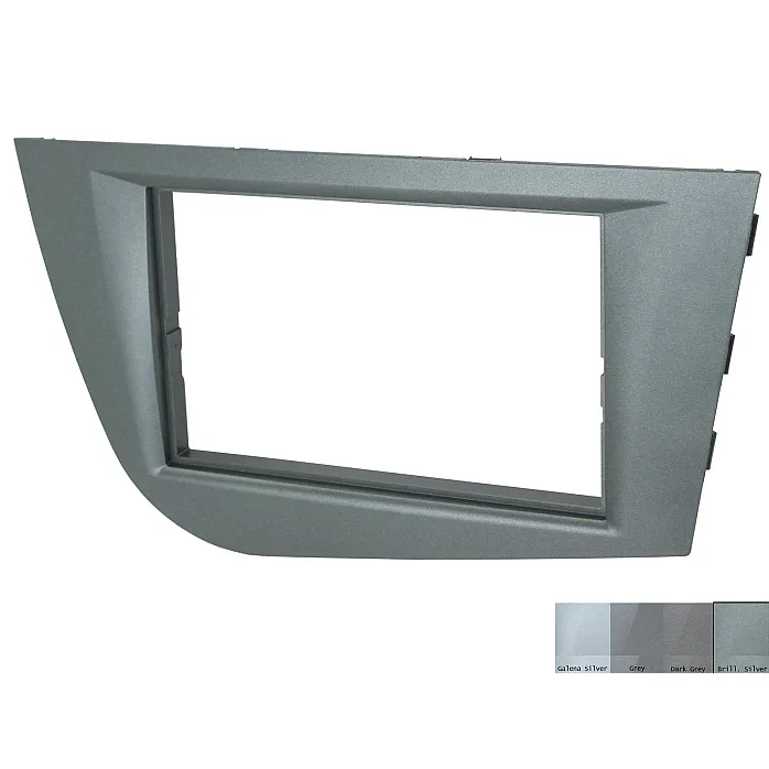 Connects2 CT24ST28 Seat Leon 2005-2012 Brilliant Silver Double Din Fascia Panel Adaptor