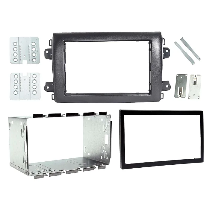 CT23FT45 Fiat Ducato 2021 Onwards Black Double Din Car Stereo Fascia Adaptor