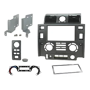 CT23LR07 Land Rover Defender 2007-2016 Matt Black Double Din Stereo Fascia Adaptor