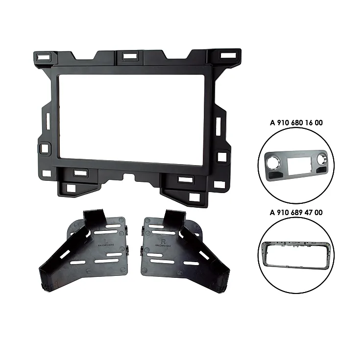 CTKMB25 Mercedes Sprinter (2018-2021) Matt Black Double Din Car Stereo Fascia Fitting Kit