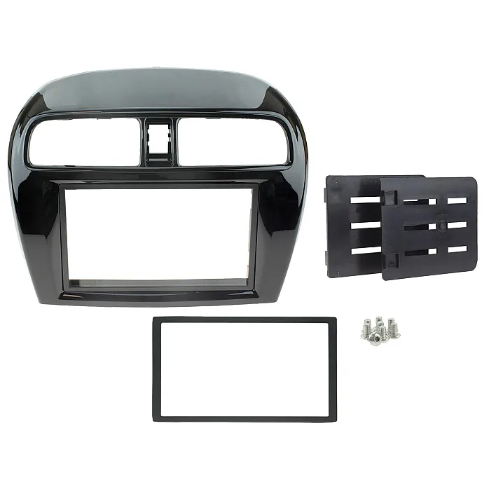 CT23MT15 Mitsubishi Mirage, Space-Star Piano Black Double Din Car Stereo Fascia Panel