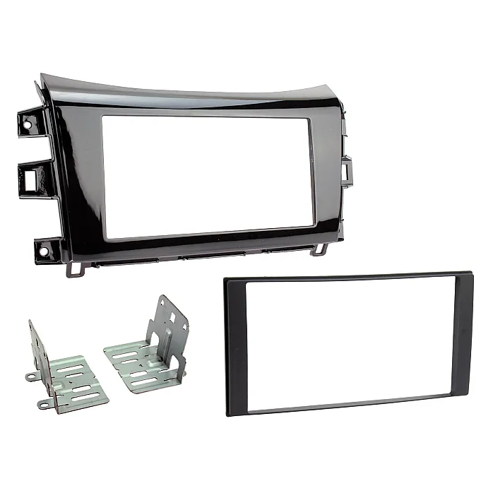 CTKNS10 Nissan Navara 2015-2019 Double Din Car Stereo Fascia Fitting Kit Gloss Black
