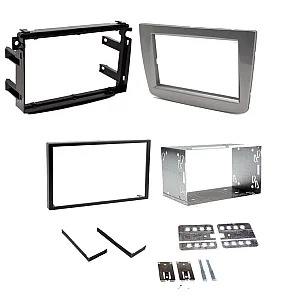 Connects2 CT23AR11 - Alfa Romeo Mito Silver Gloss Double Din Stereo Fascia Adaptor