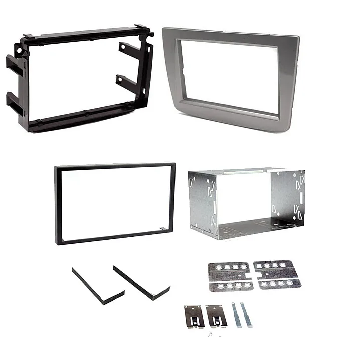 Connects2 CT23AR11 - Alfa Romeo Mito Silver Gloss Double Din Stereo Fascia Adaptor