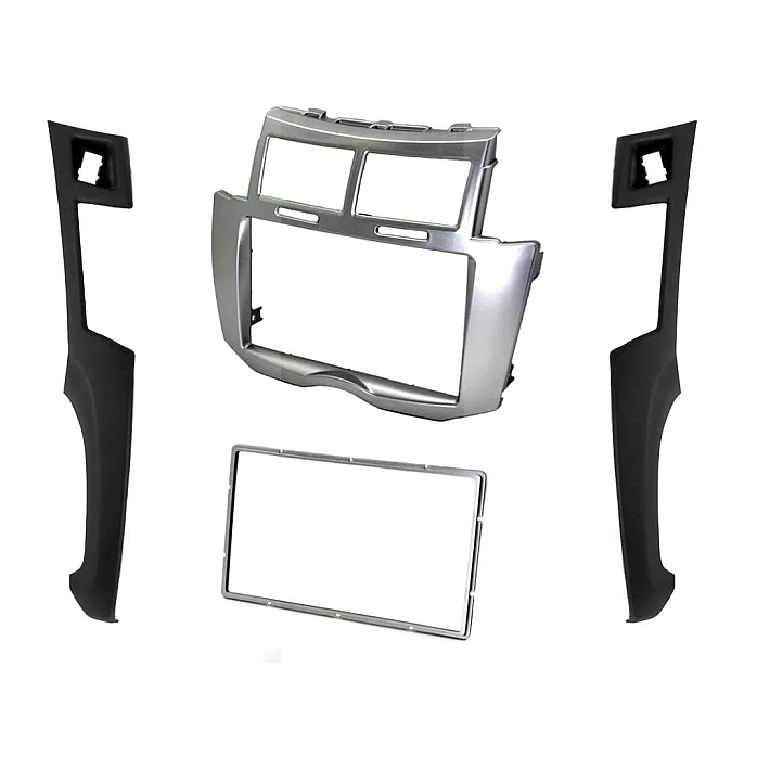 Connects2 CT24TY22 - Toyota Yaris Silver 2007-2011 Double Din CD Stereo Fascia Panel
