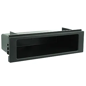 CT24UV10 Universal Fascia Adaptor Panel Plate Single Din Black Pocket 90mm