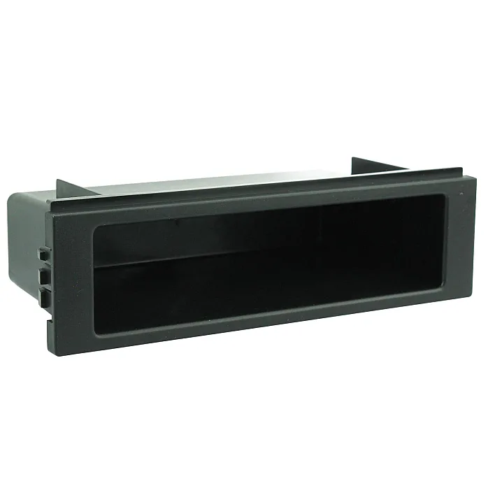 CT24UV10 Universal Fascia Adapter Panel Plate Single Din Black Pocket 90mm