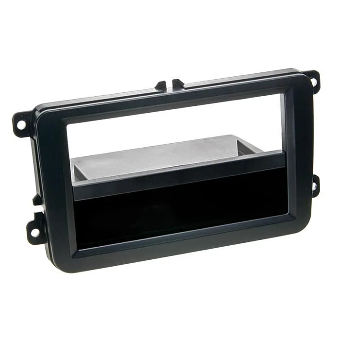 CT24VW18 Skoda Fabia, Octavia, Rapid, Roomster Matt Black Car Stereo Fascia with Pocket