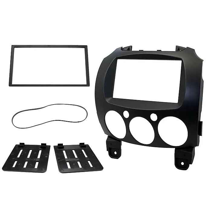 CTKMZ09 Mazda 2 2008-2014 Double Din Car Stereo Fascia, Steering Wheel Stalk Fitting Kit