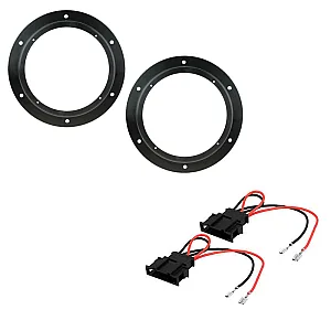 VW Caddy, Caravelle, Golf, Jetta 165mm Front Door Speaker Adaptor With Speaker Adaptor Plugs