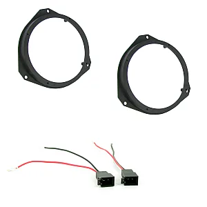 CT25VX06 Vauxhall Astra, Corsa 165mm Front Door Speaker Adaptor With Speaker Adaptor Plugs