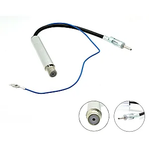 21-120 Porsche ISO to Male Din Aerial Antenna Adaptor Cable (With 12v power feed)