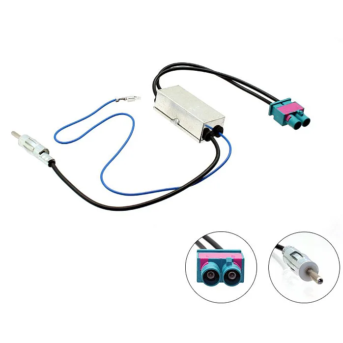 CT27AA56 Fiat Scudo Twin Fakra to DIN Aerial Antenna Adapter