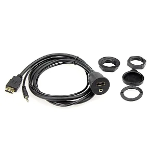 CT29AX29 Universal Dashboard Flush Mount Double HDMI & AUX 30mm x 50mm Cable