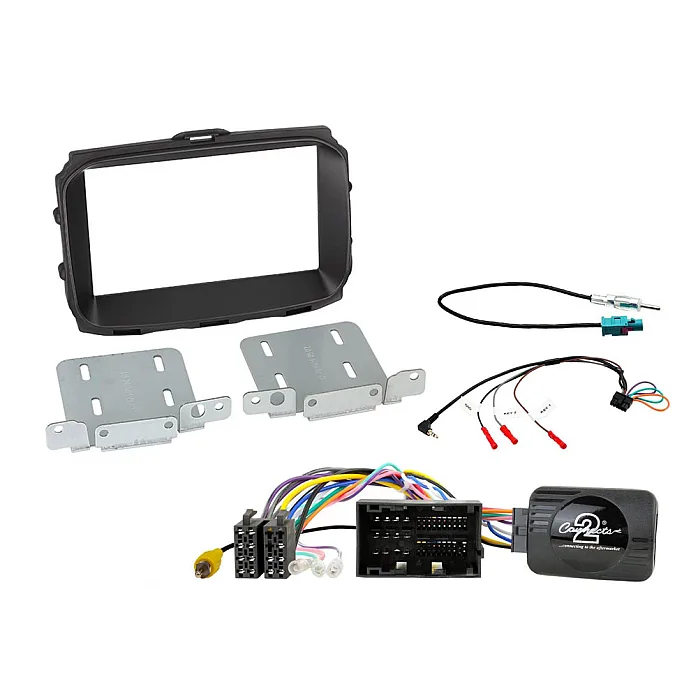 CTKAR08 Alfa Romeo Giulietta (2014-2021) Double Din Car Stereo Fascia, Steering Control Fitting Kit