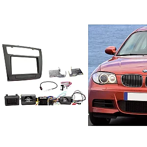 Connects2 CTKBM08 BMW 1 Series (2007-2013) Double Din Car Stereo Fascia, Steering Control Fitting Kit 